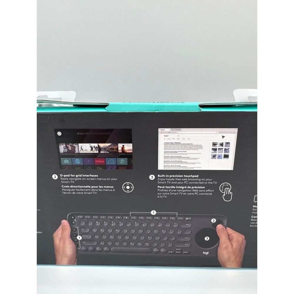 Logitech K600 TV Wireless Keyboard with Touchpad and D-Pad for Smart TV PC  NEW